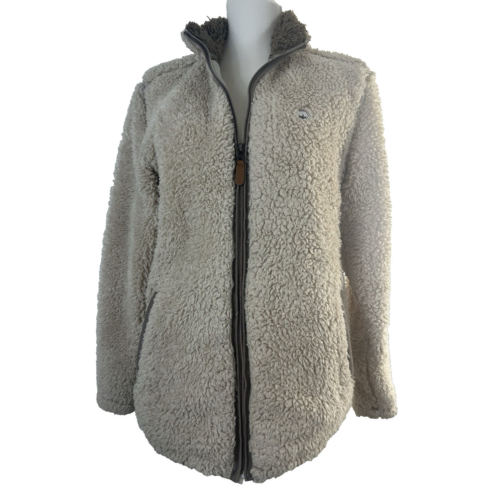 Southern‎ Shirt Sherpa Cream Colored Extra Small XS Zip Up Jacket